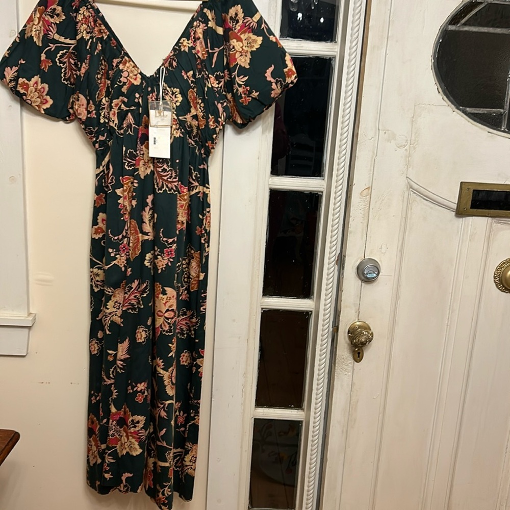 NWT Love the Label midi dress in green floral
